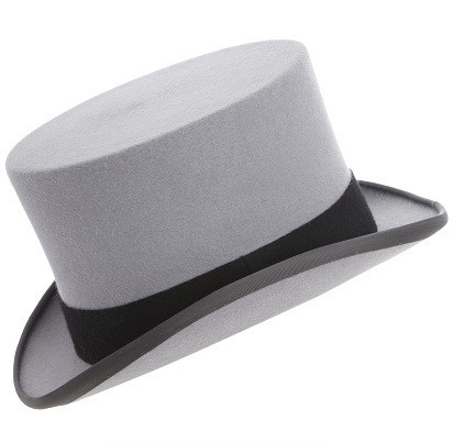 Christys Ascot Grey Fur Top Hat